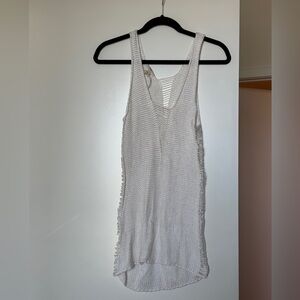 FLOOK THE LABLE White Knit Sleeveless dress top